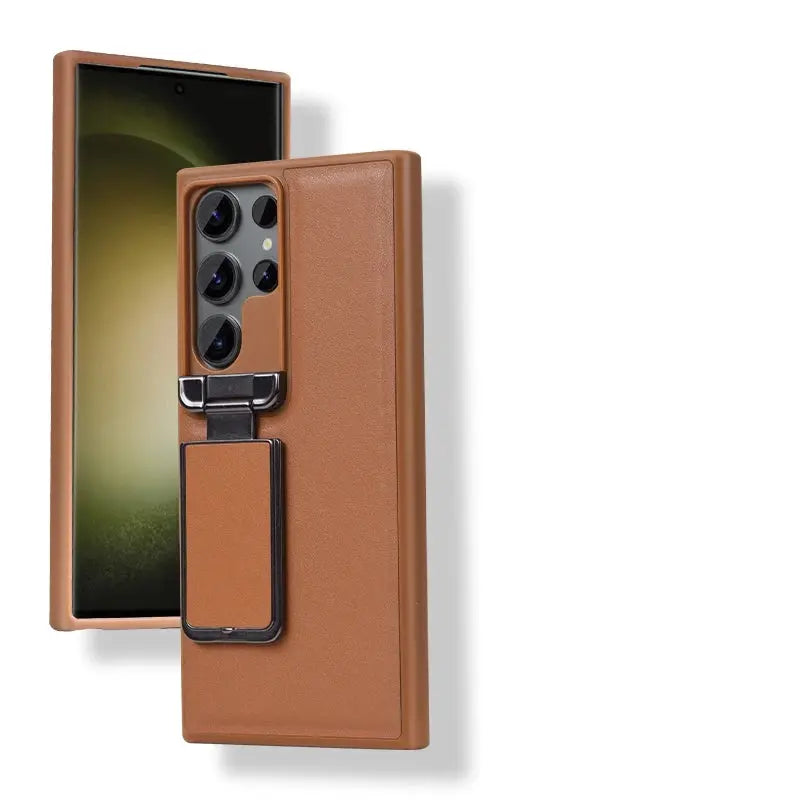 Funda Trasera de Cuero de Negocios Premium para Samsung Galaxy S23, S23 Ultra, S23 Plus: Elegancia y Funcionalidad en Uno - La zona Apple