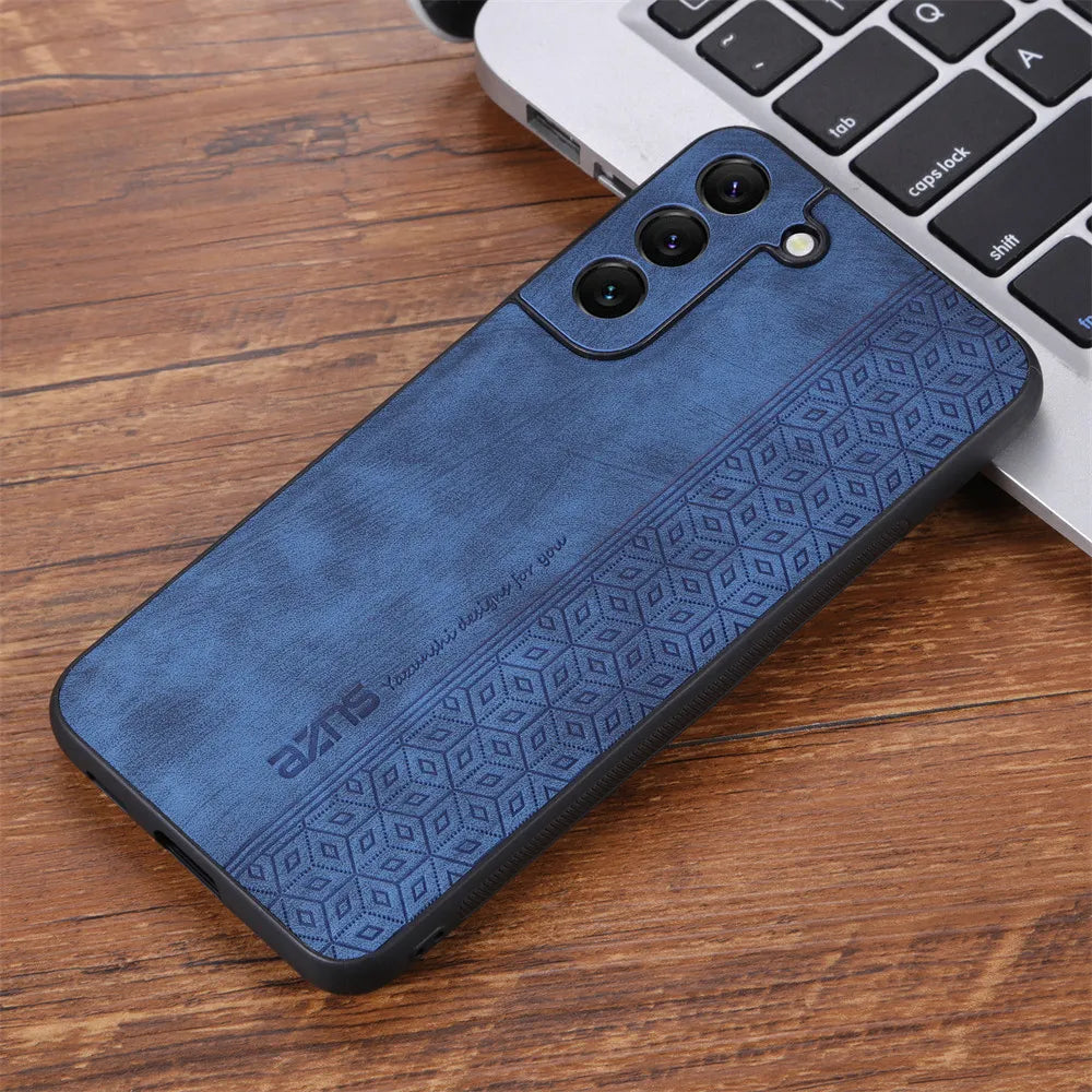Funda de Cuero PU Suave a Prueba de Golpes para Galaxy S22, S21, S23 Plus, Ultra, FE - La zona Apple