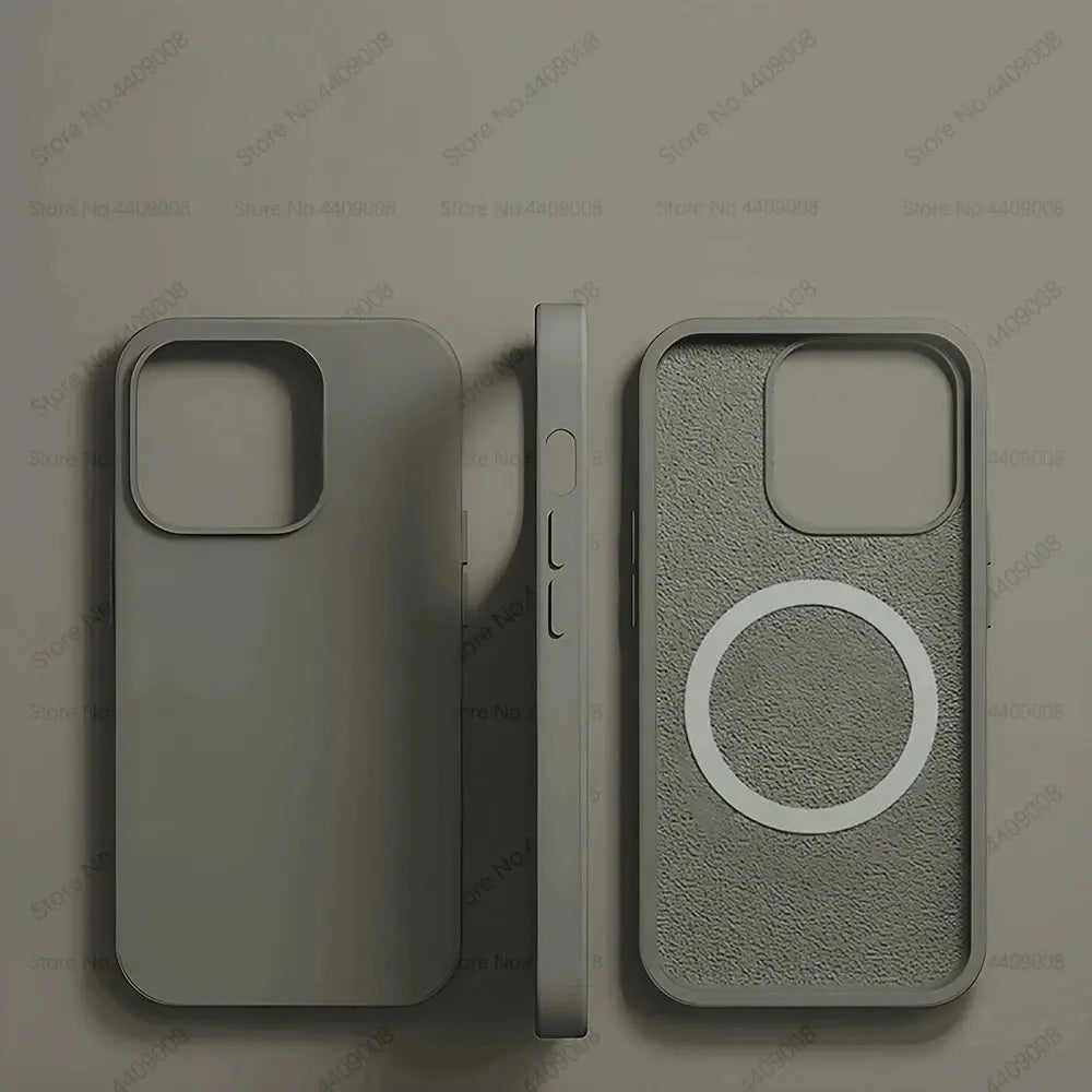 Fundas magnéticas de silicona líquida para iPhone, 15, 14, 11, 13, 12 Pro Max Plus, for Magsafe, funda de carga inalámbrica, accesorios para teléfono - La zona Apple