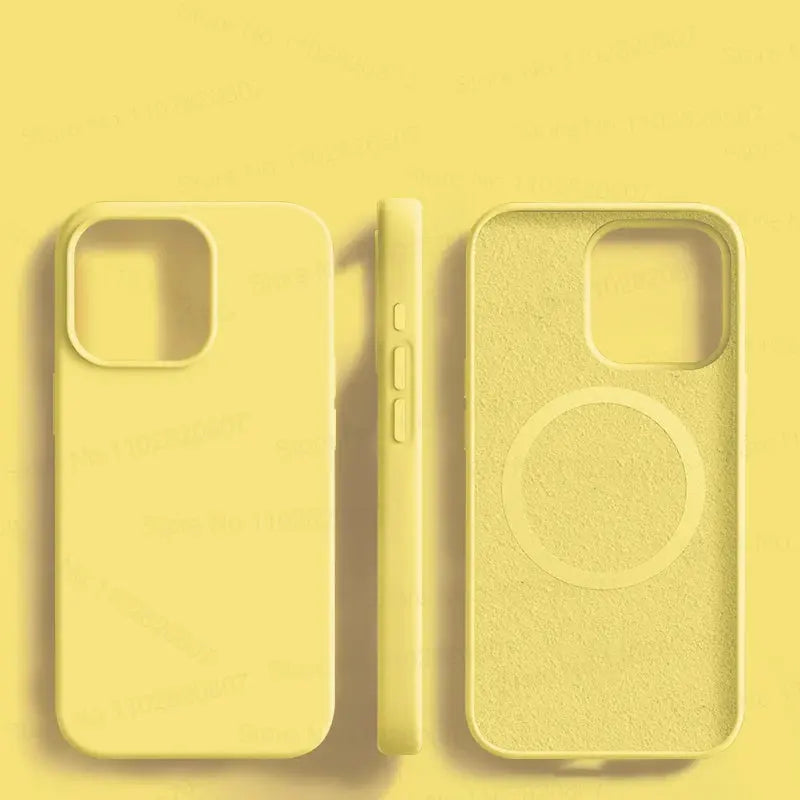 Fundas magnéticas de silicona líquida para iPhone, 15, 14, 11, 13, 12 Pro Max Plus, for Magsafe, funda de carga inalámbrica, accesorios para teléfono - La zona Apple