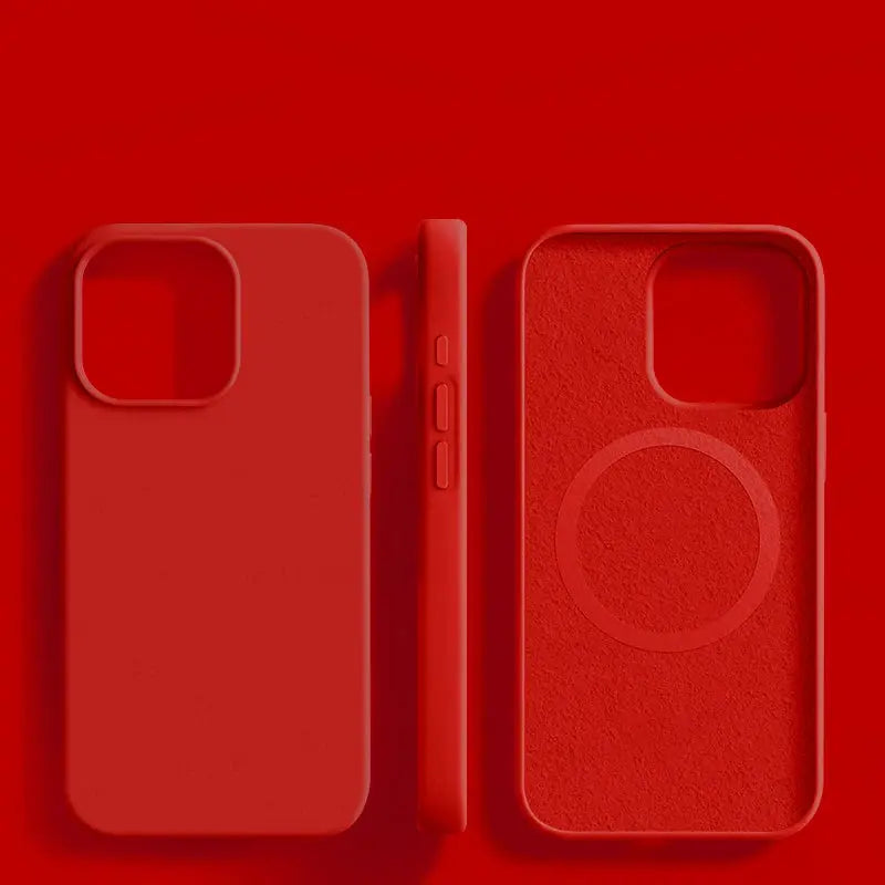 Fundas magnéticas de silicona líquida para iPhone, 15, 14, 11, 13, 12 Pro Max Plus, for Magsafe, funda de carga inalámbrica, accesorios para teléfono - La zona Apple