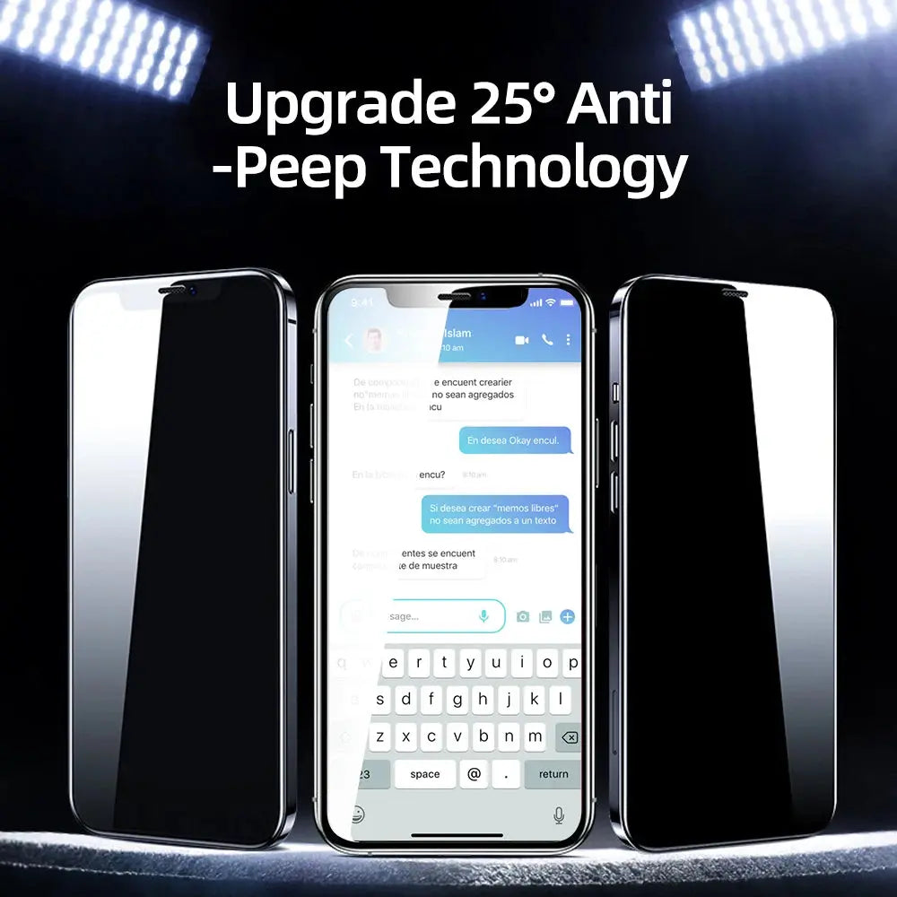 Protector de pantalla  templado antiespía para iPhone 15, 14, 13 Pro Max, 12, 11 pro max - La zona Apple