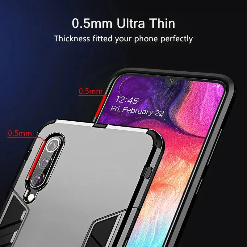 KEYSION-Funda de armadura a prueba de golpes para Samsung Galaxy A50, A30, A20, soporte de anillo de coche, funda de teléfono para Samsung Galaxy A7 2018 M20 - La zona Apple