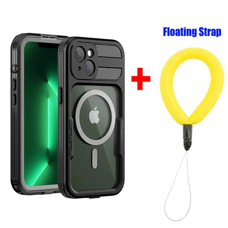 Mars-funda de carga magnética IP68 para iPhone 14 Pro Max Plus, cubierta a prueba de caídas, buceo, natación, deportes al aire libre, escalada - La zona Apple