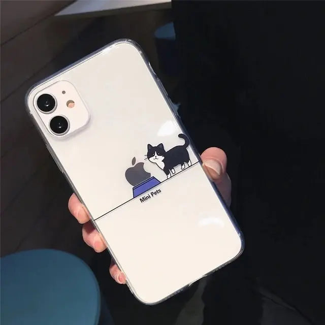 Funda Transparente con Diseño Animal para iPhone - Carcasa Suave y Transparente para iPhone 13 Pro Max, 12 Mini, 11, X, XS, XR, 7, 8 Plus - La zona Apple