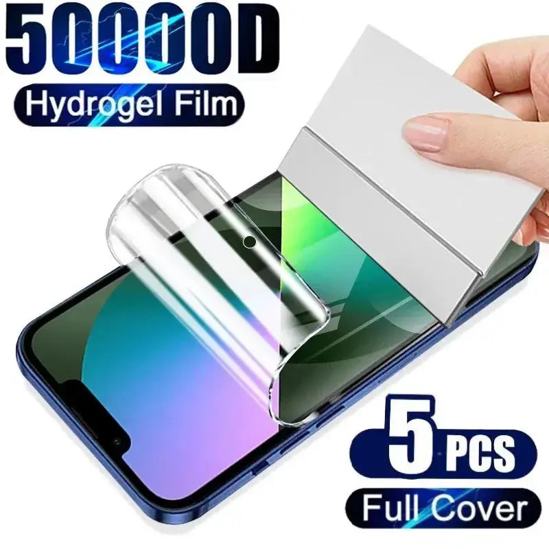 Película de hidrogel de cobertura completa para iPhone, 5 unidades - La zona Apple