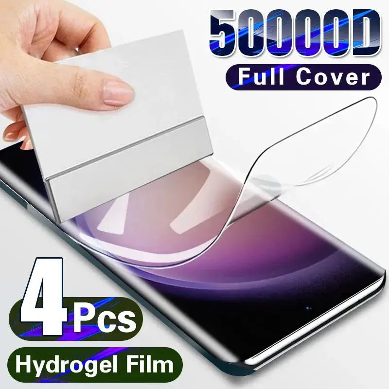 Película de hidrogel para pantalla de Samsung Galaxy S23, S20, S21, S22 Plus, Ultra FE Note 20, 9, 10 Plus, A52S, A30, A53, A51, A50, A21S, 4 unidades - La zona Apple