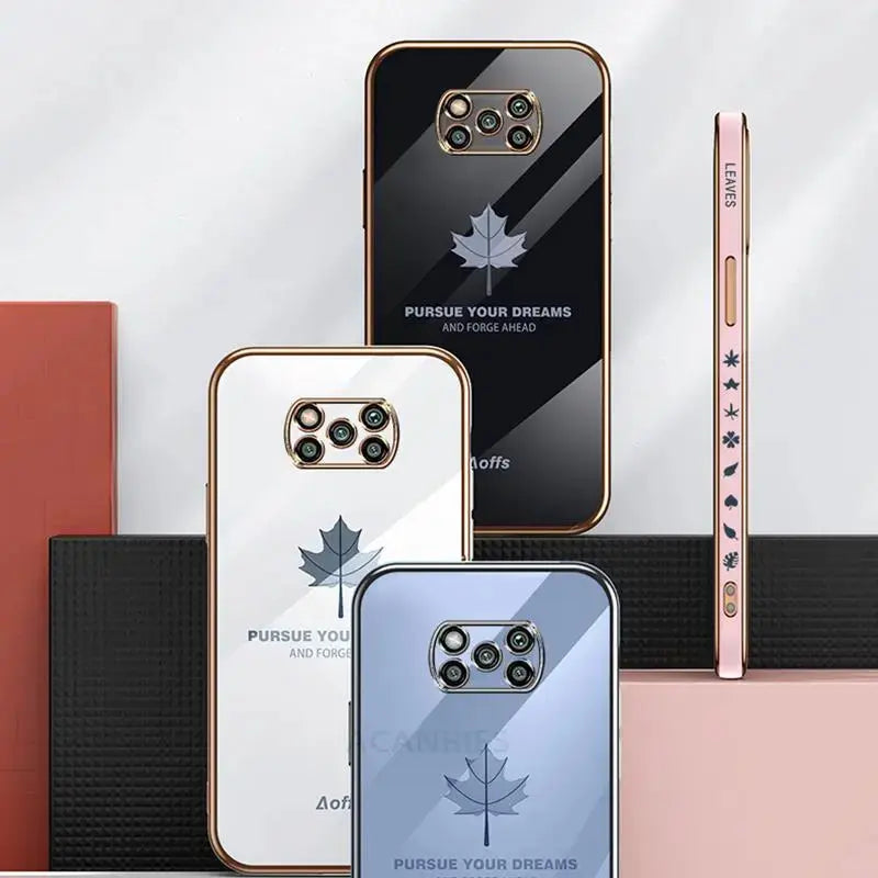 Funda de Lujo con Cordón de Hoja de Arce para Xiaomi Mi Poco X3 X4 Pro 5G GT C40 X3 Pro X4 Pro F3: Estilo y Protección en Uno - La zona Apple