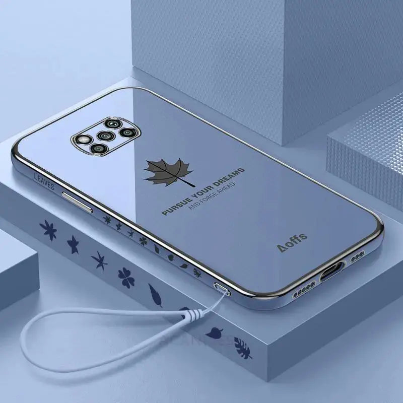 Funda de Lujo con Cordón de Hoja de Arce para Xiaomi Mi Poco X3 X4 Pro 5G GT C40 X3 Pro X4 Pro F3: Estilo y Protección en Uno - La zona Apple