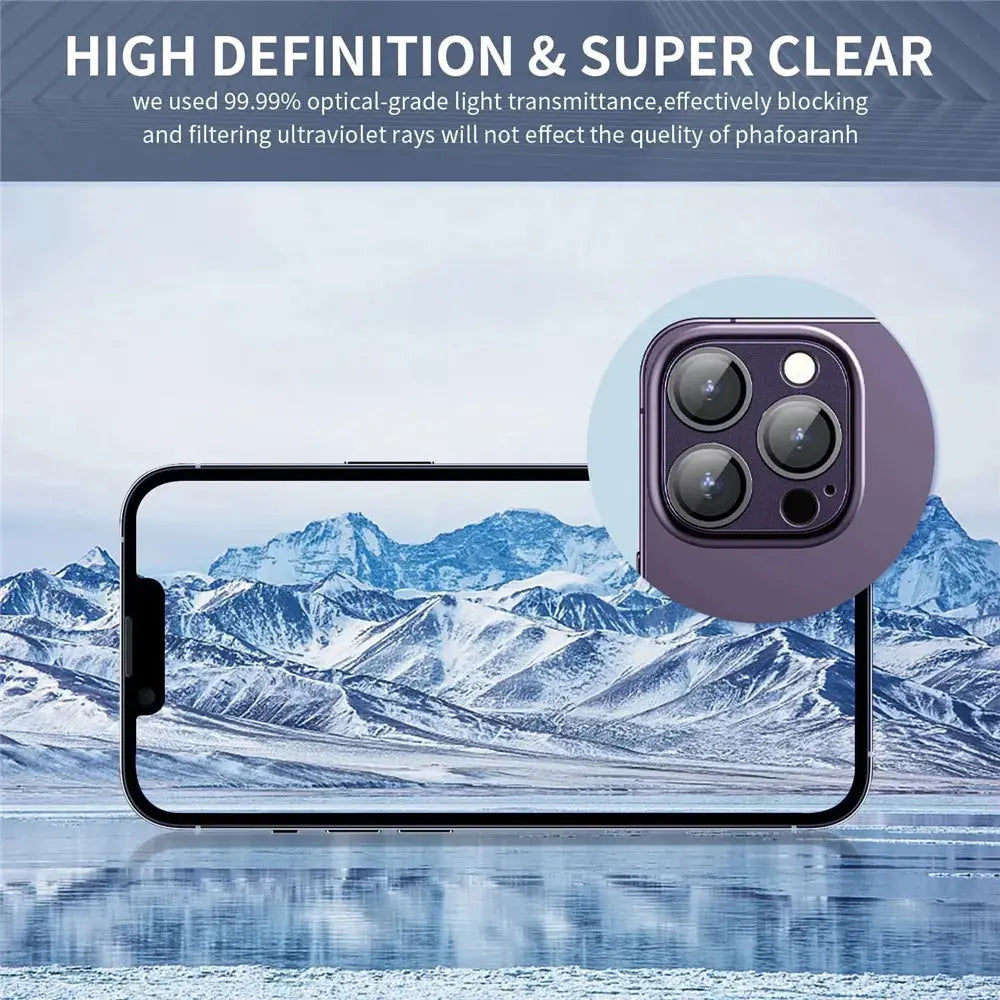 Protector de cristal de Metal para lente de cámara de IPhone 15, 14, 13 Pro Max alidrosip