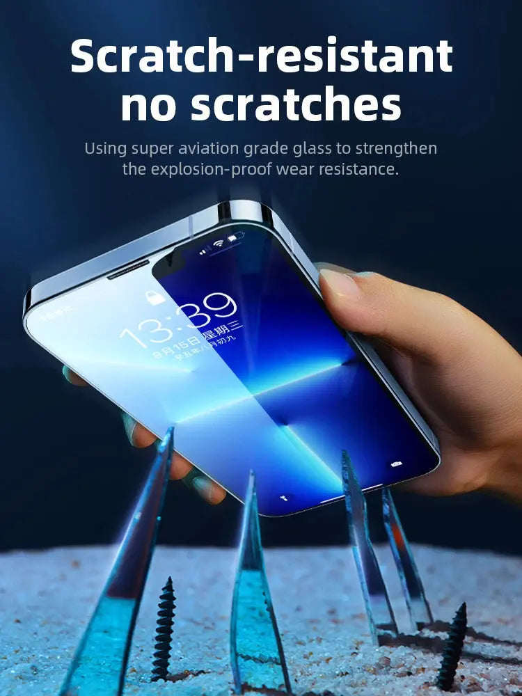 Protector de Pantalla Premium para iPhone: Vidrio Templado de Cobertura Completa - La zona Apple