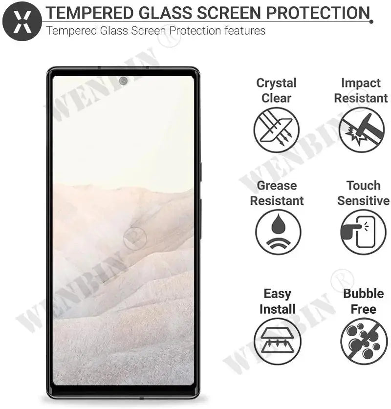 Protector de pantalla de cubierta completa curvada, vidrio templado de 3 piezas para Google Pixel 8, 7, 6 Pro, 7A, 5A, 3 XL - La zona Apple