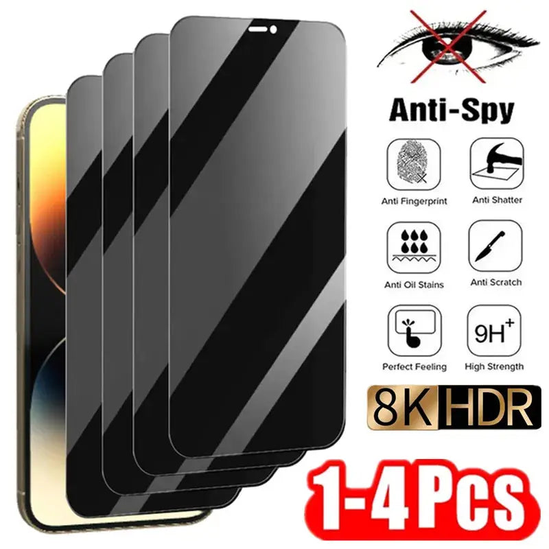Protector de pantalla  privacidad antiespia para iPhone 15,14, 13, 11, 12 Pro Max,  1-4 piezas La zona Apple
