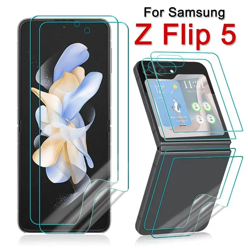 Protector de pantalla para Samsung Galaxy Z Flip 5 5G, película de hidrogel transparente . - La zona Apple