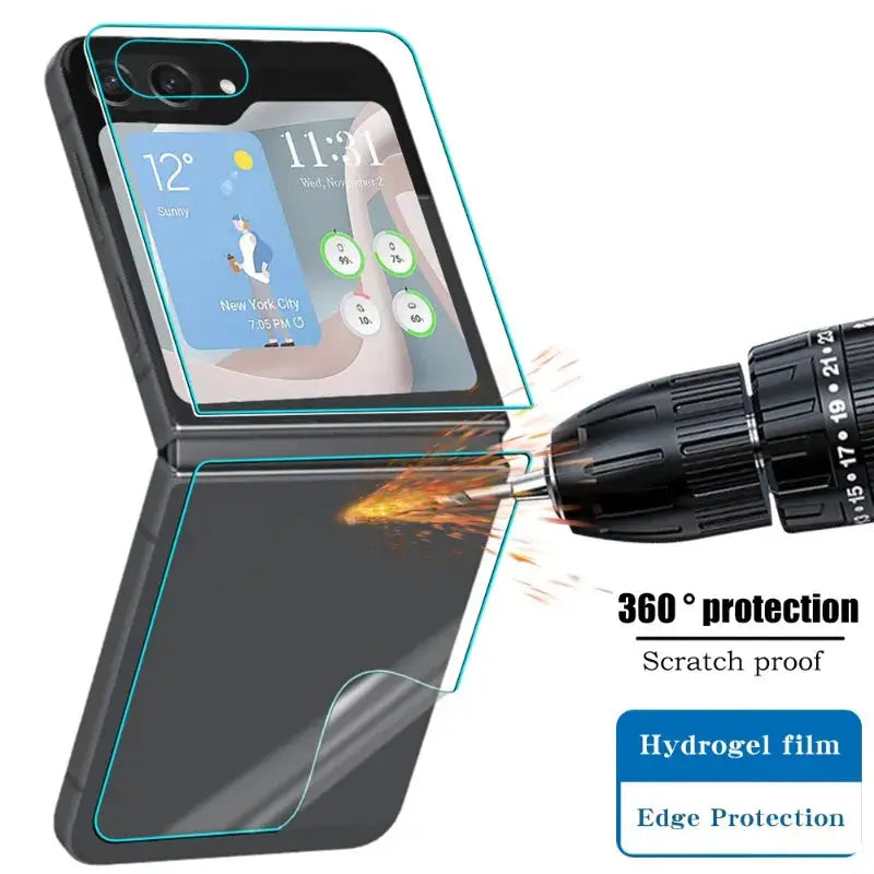 Protector de pantalla para Samsung Galaxy Z Flip 5 5G, película de hidrogel transparente . - La zona Apple