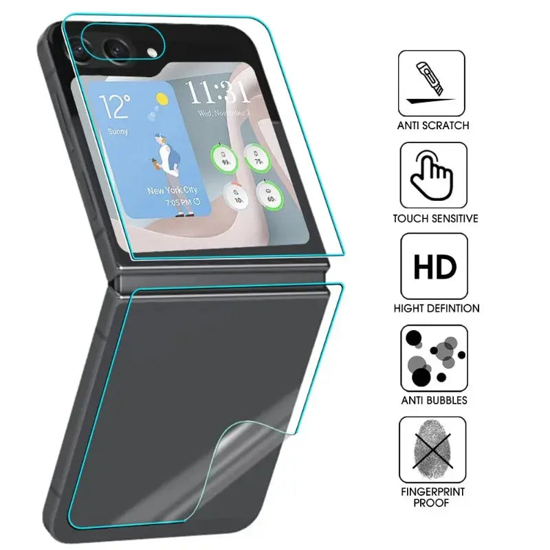 Protector de pantalla para Samsung Galaxy Z Flip 5 5G, película de hidrogel transparente . - La zona Apple