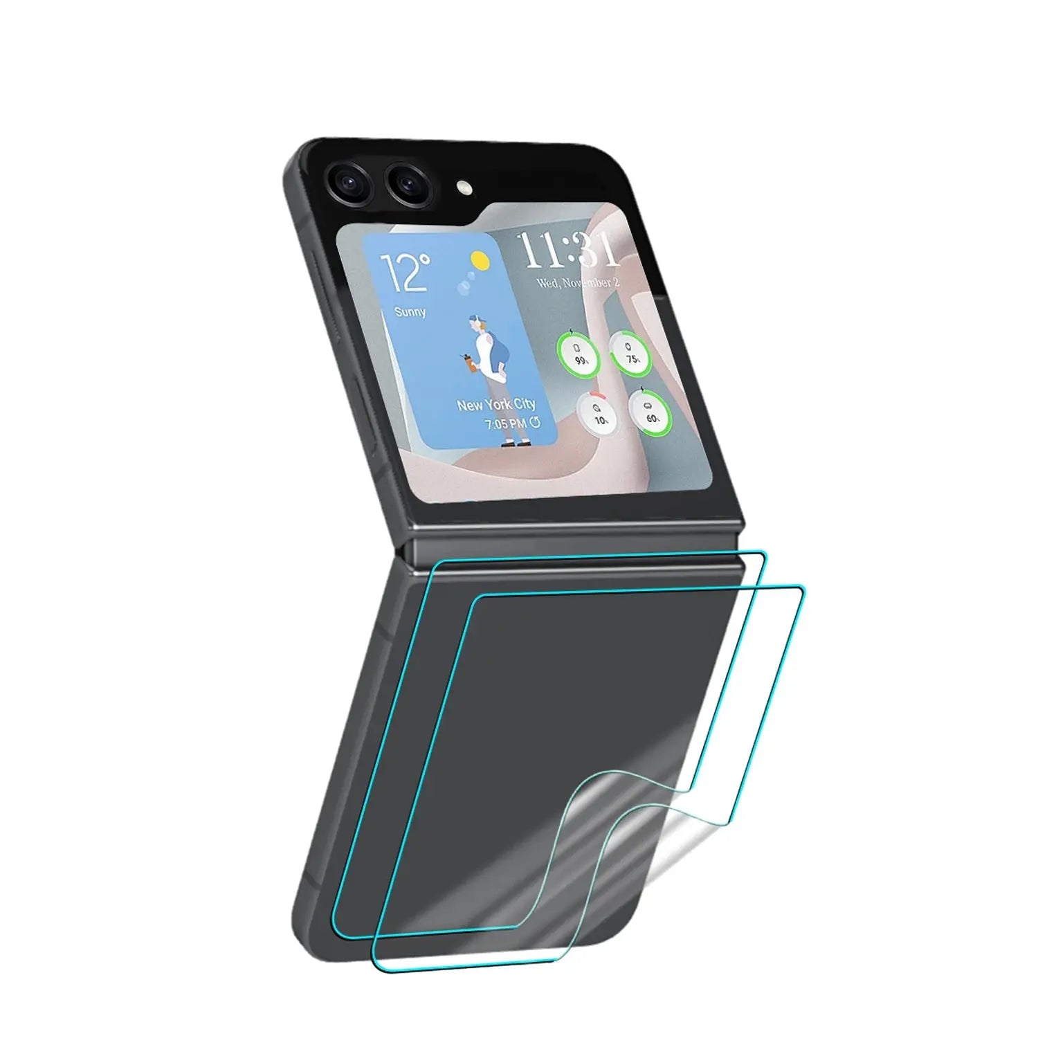 Protector de pantalla para Samsung Galaxy Z Flip 5 5G, película de hidrogel transparente . - La zona Apple