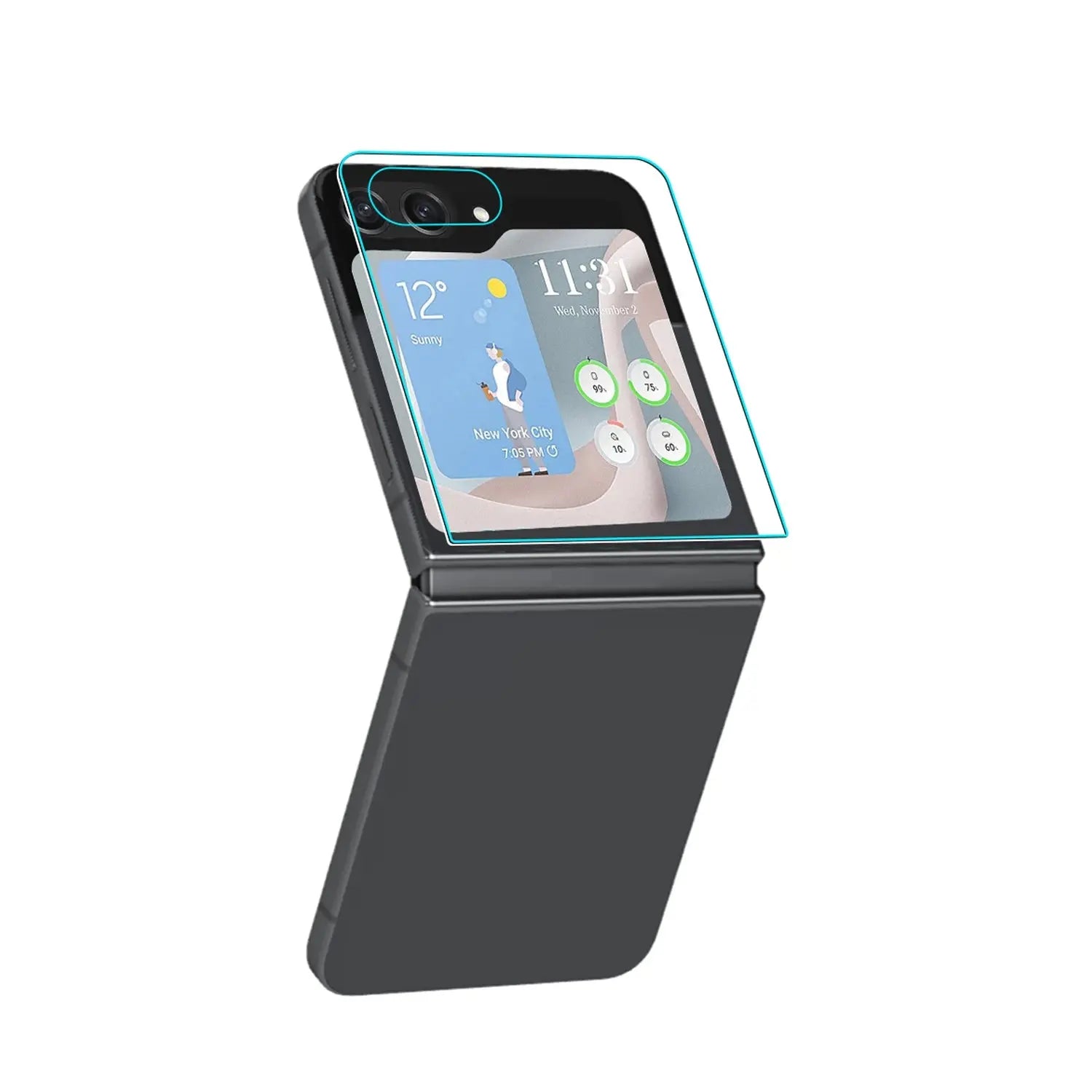 Protector de pantalla para Samsung Galaxy Z Flip 5 5G, película de hidrogel transparente . - La zona Apple
