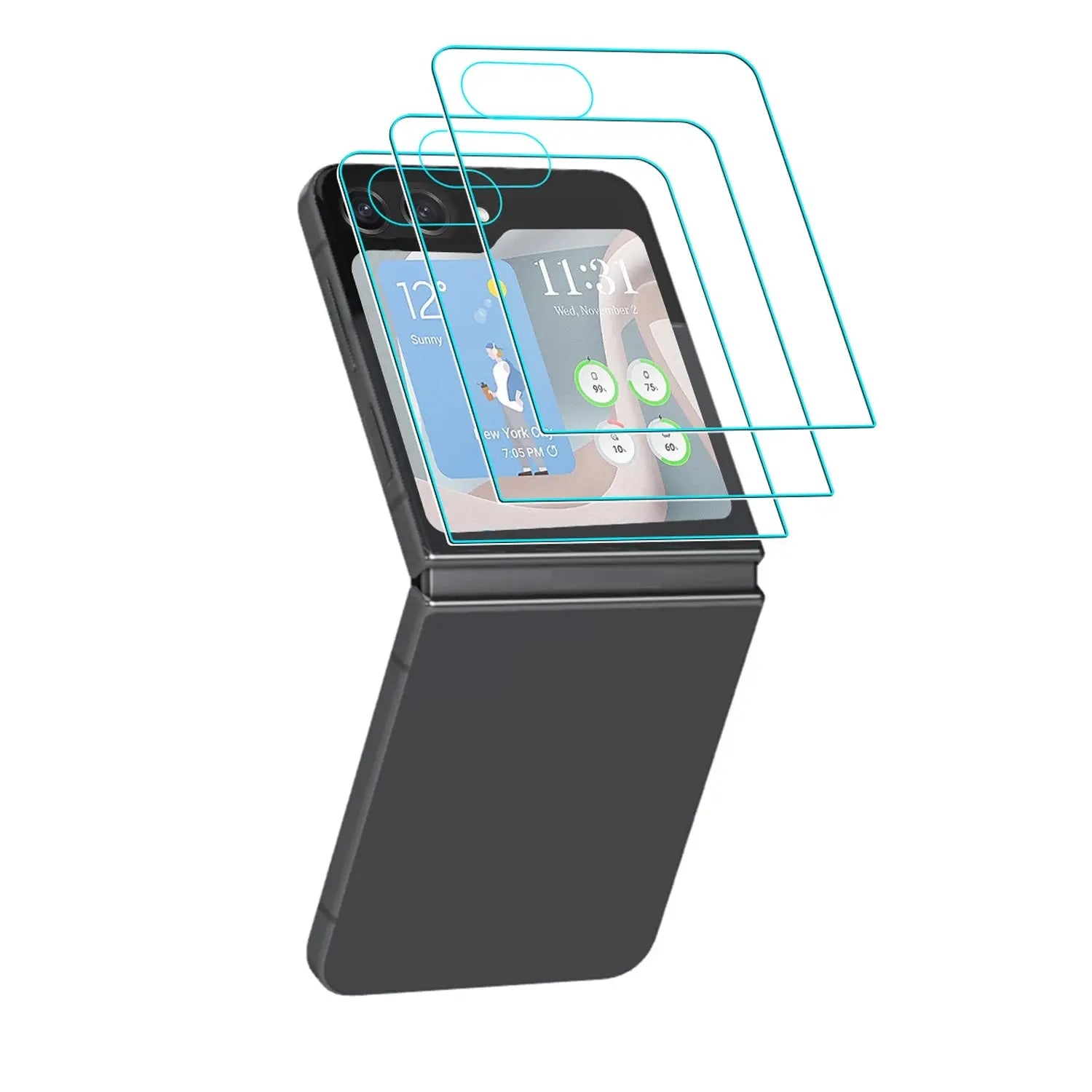 Protector de pantalla para Samsung Galaxy Z Flip 5 5G, película de hidrogel transparente . - La zona Apple