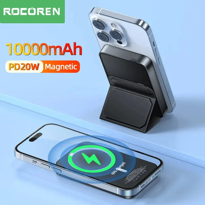 Batería Externa magnética de 10000mAh, cargador inalámbrico de 20W y 5000mAh, Mini Powerbank para iPhone 14, 13 Pro alidrosip
