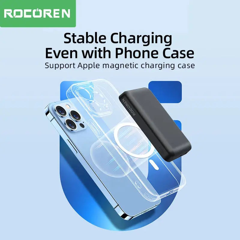 Batería Externa magnética de 10000mAh, cargador inalámbrico de 20W y 5000mAh, Mini Powerbank para iPhone 14, 13 Pro alidrosip