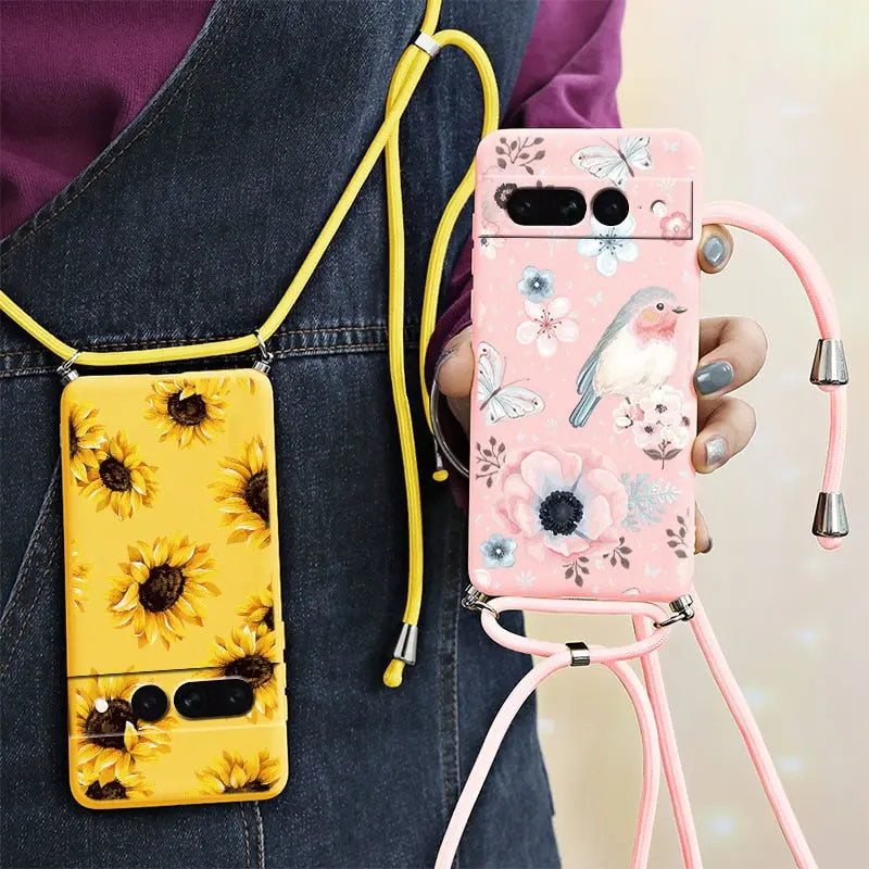 Funda trasera de silicona suave para Google Pixel 7 Pro 5G, correa para collar. C.G.XXI