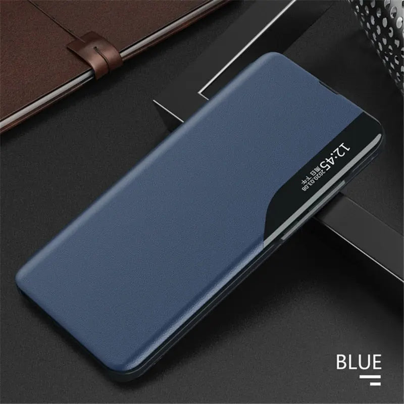 fundas de teléfono de cuero magnético View Window Smart Flip Case para Samsung Galaxy A52S 5G C.G.XXI