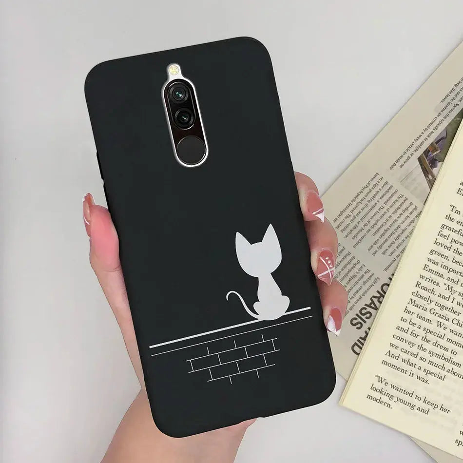 Soft Case For Xiaomi Redmi 8 Case Silicone Fundas Phone Back Cover For Redmi8 Case Flower Love Heart Bumper For Xiaomi Redmi 8 - La zona Apple