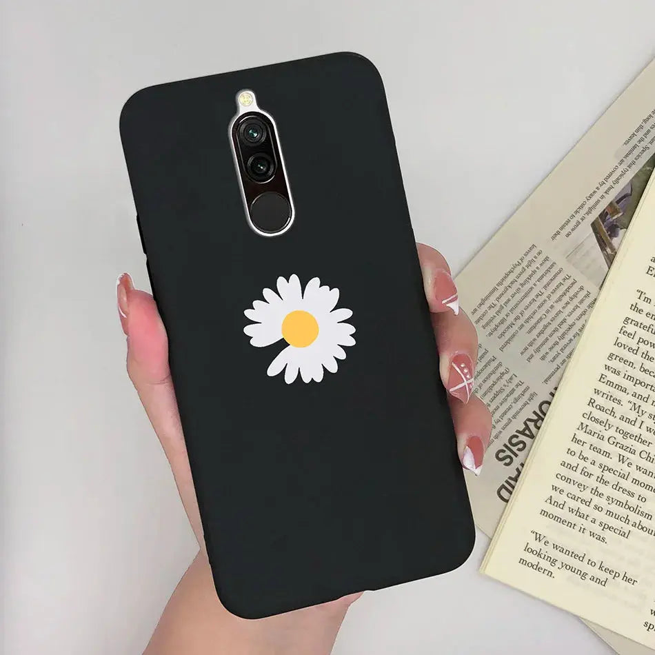 Soft Case For Xiaomi Redmi 8 Case Silicone Fundas Phone Back Cover For Redmi8 Case Flower Love Heart Bumper For Xiaomi Redmi 8 - La zona Apple