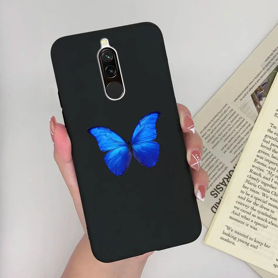 Soft Case For Xiaomi Redmi 8 Case Silicone Fundas Phone Back Cover For Redmi8 Case Flower Love Heart Bumper For Xiaomi Redmi 8 - La zona Apple