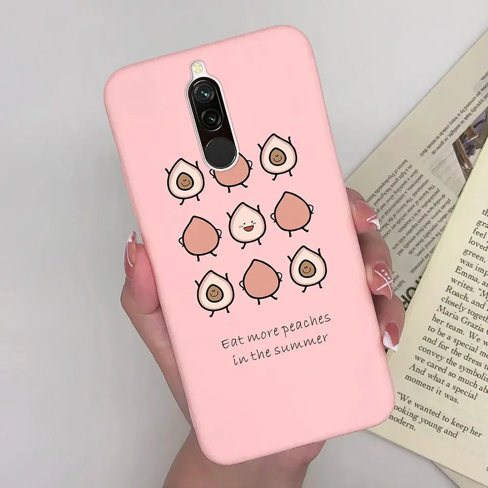 Soft Case For Xiaomi Redmi 8 Case Silicone Fundas Phone Back Cover For Redmi8 Case Flower Love Heart Bumper For Xiaomi Redmi 8 - La zona Apple