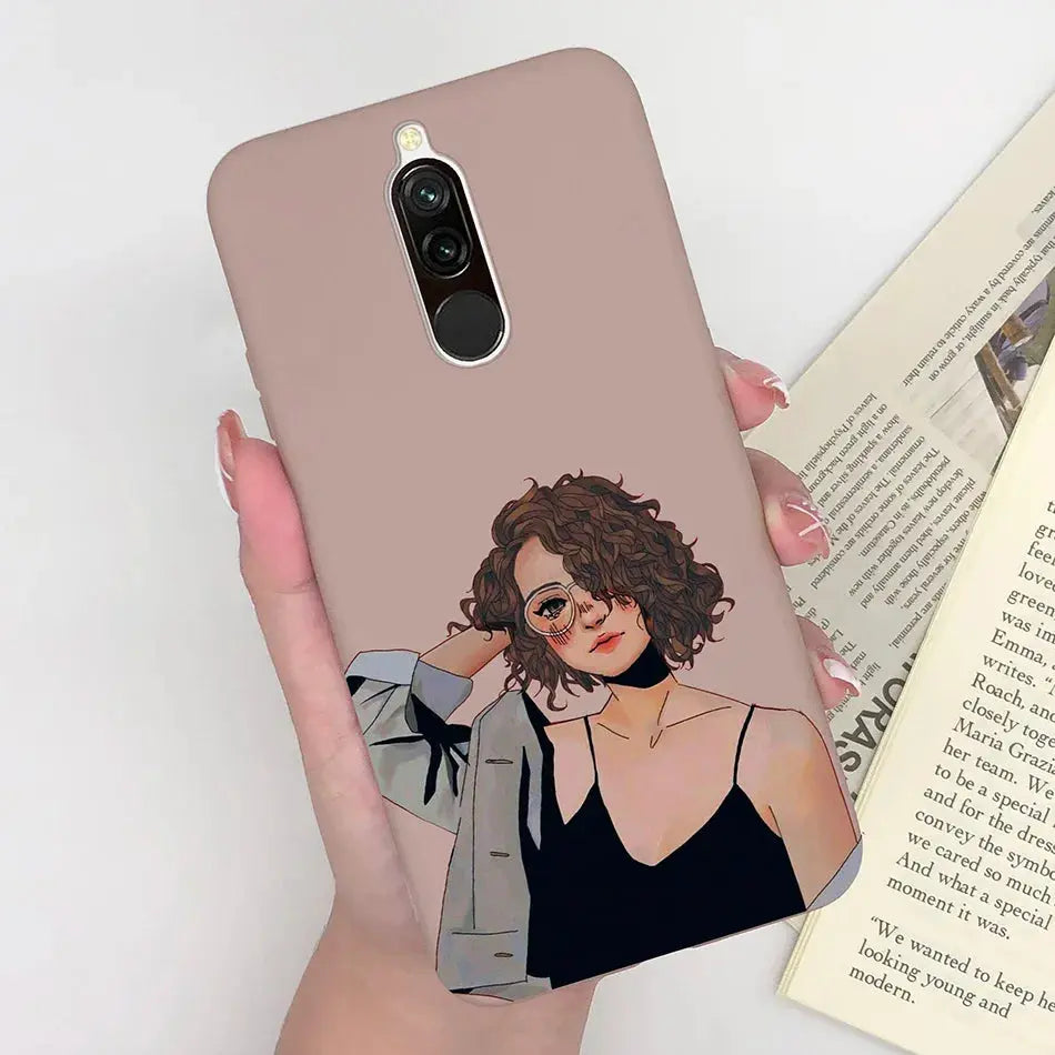 Soft Case For Xiaomi Redmi 8 Case Silicone Fundas Phone Back Cover For Redmi8 Case Flower Love Heart Bumper For Xiaomi Redmi 8 - La zona Apple