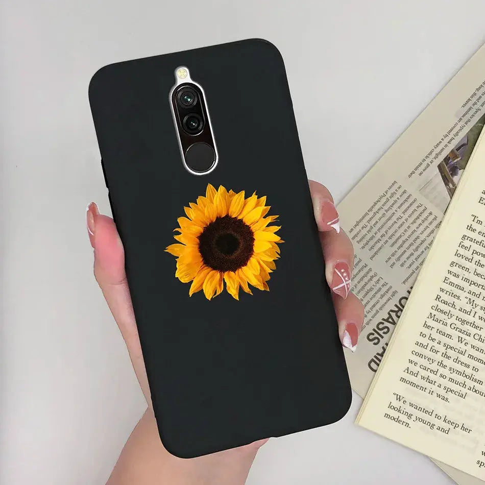 Soft Case For Xiaomi Redmi 8 Case Silicone Fundas Phone Back Cover For Redmi8 Case Flower Love Heart Bumper For Xiaomi Redmi 8 - La zona Apple