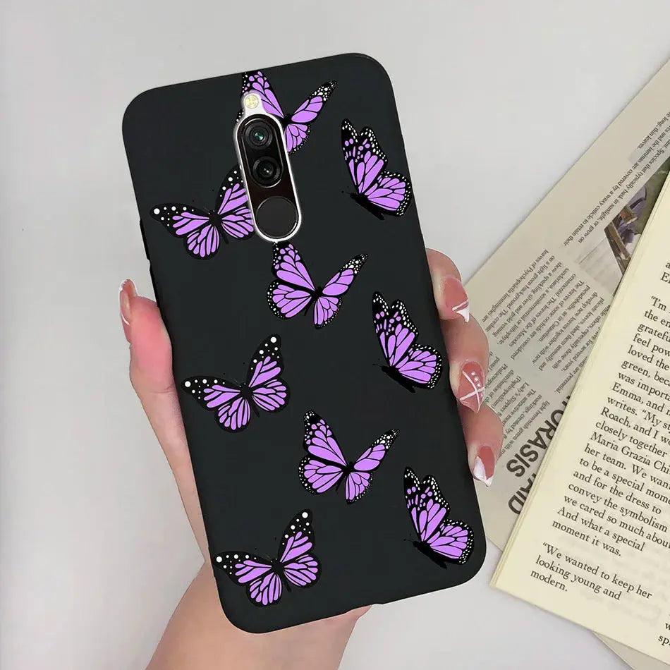 Soft Case For Xiaomi Redmi 8 Case Silicone Fundas Phone Back Cover For Redmi8 Case Flower Love Heart Bumper For Xiaomi Redmi 8 - La zona Apple