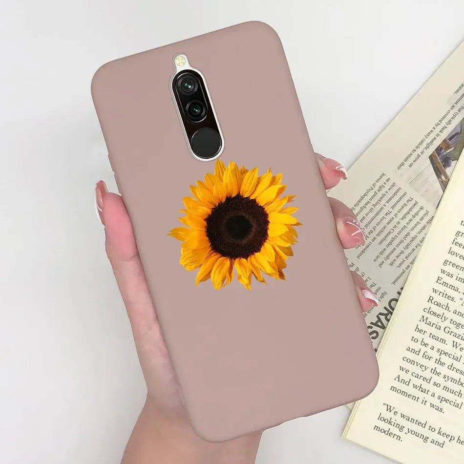 Soft Case For Xiaomi Redmi 8 Case Silicone Fundas Phone Back Cover For Redmi8 Case Flower Love Heart Bumper For Xiaomi Redmi 8 - La zona Apple