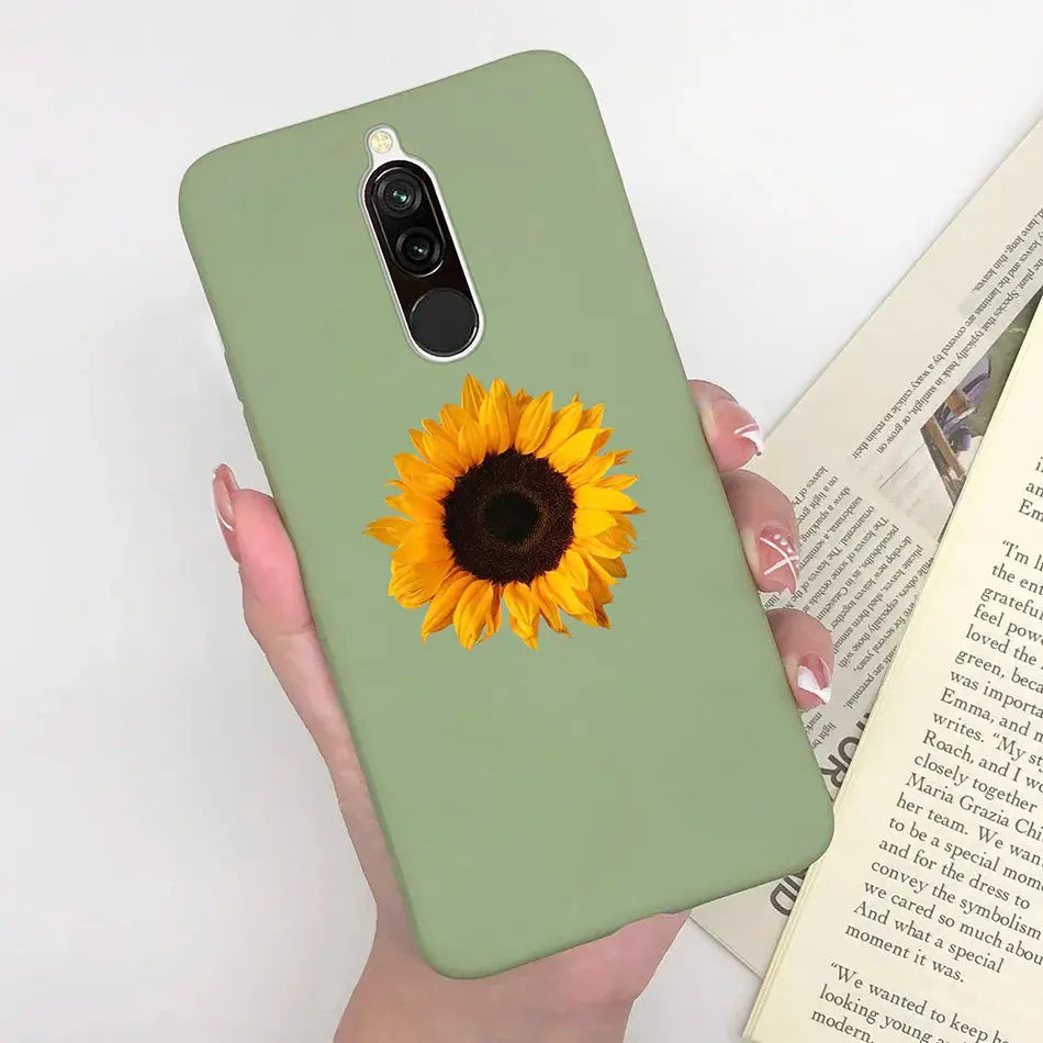 Soft Case For Xiaomi Redmi 8 Case Silicone Fundas Phone Back Cover For Redmi8 Case Flower Love Heart Bumper For Xiaomi Redmi 8 - La zona Apple