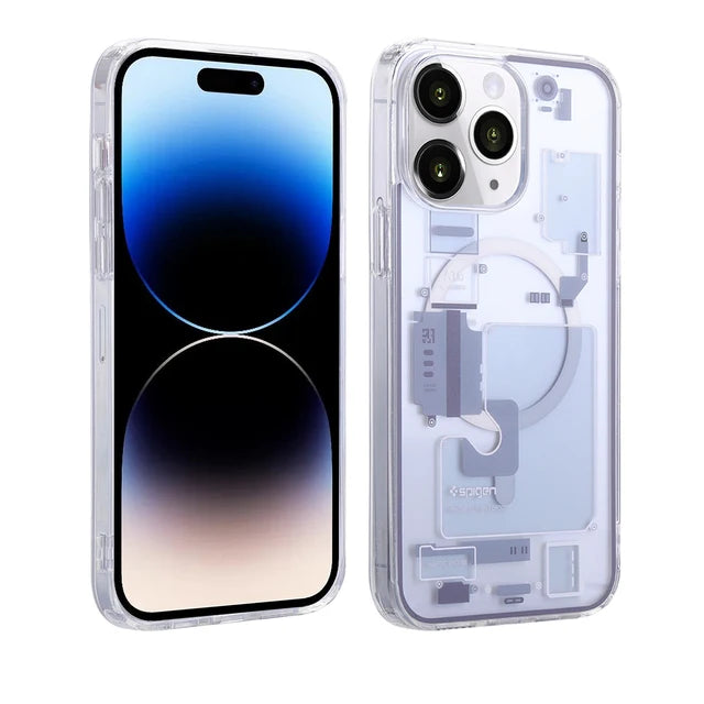 Funda Ultra Hybrid Zero One (MagFit) para iPhone 12, 13, 14 Pro Max, 15 Pro Max, funda para cargador inalámbrico - La zona Apple