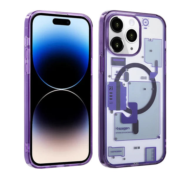 Funda Ultra Hybrid Zero One (MagFit) para iPhone 12, 13, 14 Pro Max, 15 Pro Max, funda para cargador inalámbrico - La zona Apple