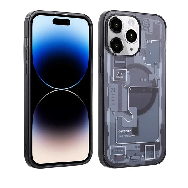 Funda Ultra Hybrid Zero One (MagFit) para iPhone 12, 13, 14 Pro Max, 15 Pro Max, funda para cargador inalámbrico - La zona Apple