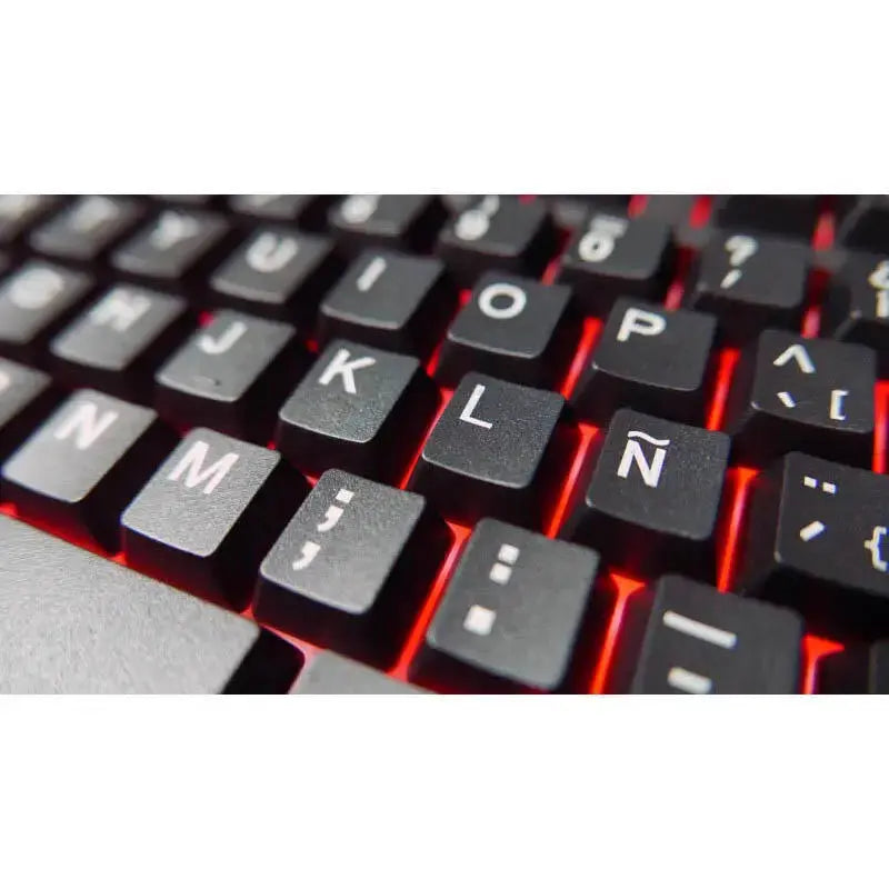 Teclado Gaming Español con Luces LED para Jugar con Cable USB para Gamer y Oficina - La zona Apple