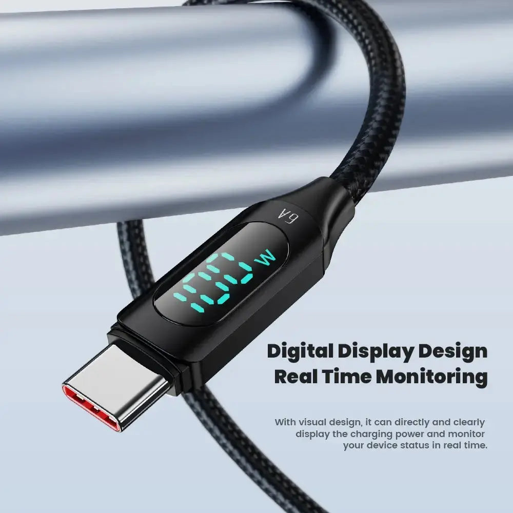 Toocki-Cable USB tipo C de carga rápida, Cable de datos para Huawei Honor, Xiaomi, Samsung, 1m, 2m, 100W - La zona Apple