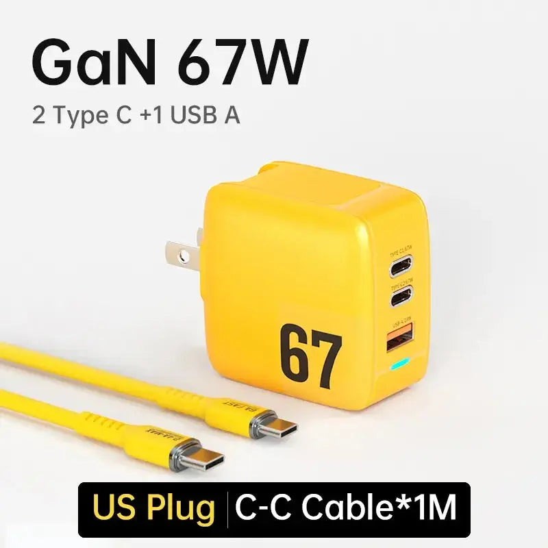 cargador tipo C wekome de carga rápida GaN de 67W - La zona Apple