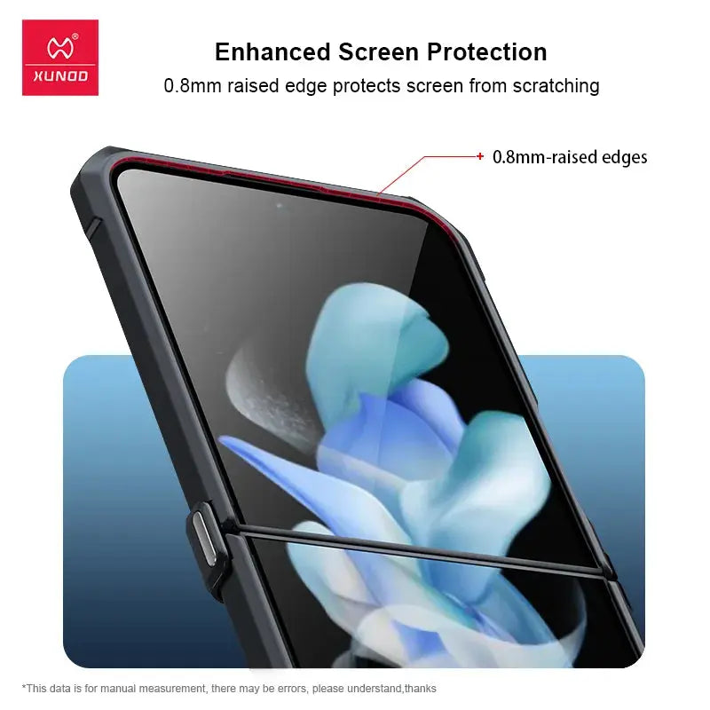 Xundd-funda de Airbags para Samsung Galaxy Z Flip 5 5G, carcasa a prueba de golpes, acrílico + TPU + cristal trasero, transparente, para Flip5 z플스 5 이스 스 - La zona Apple