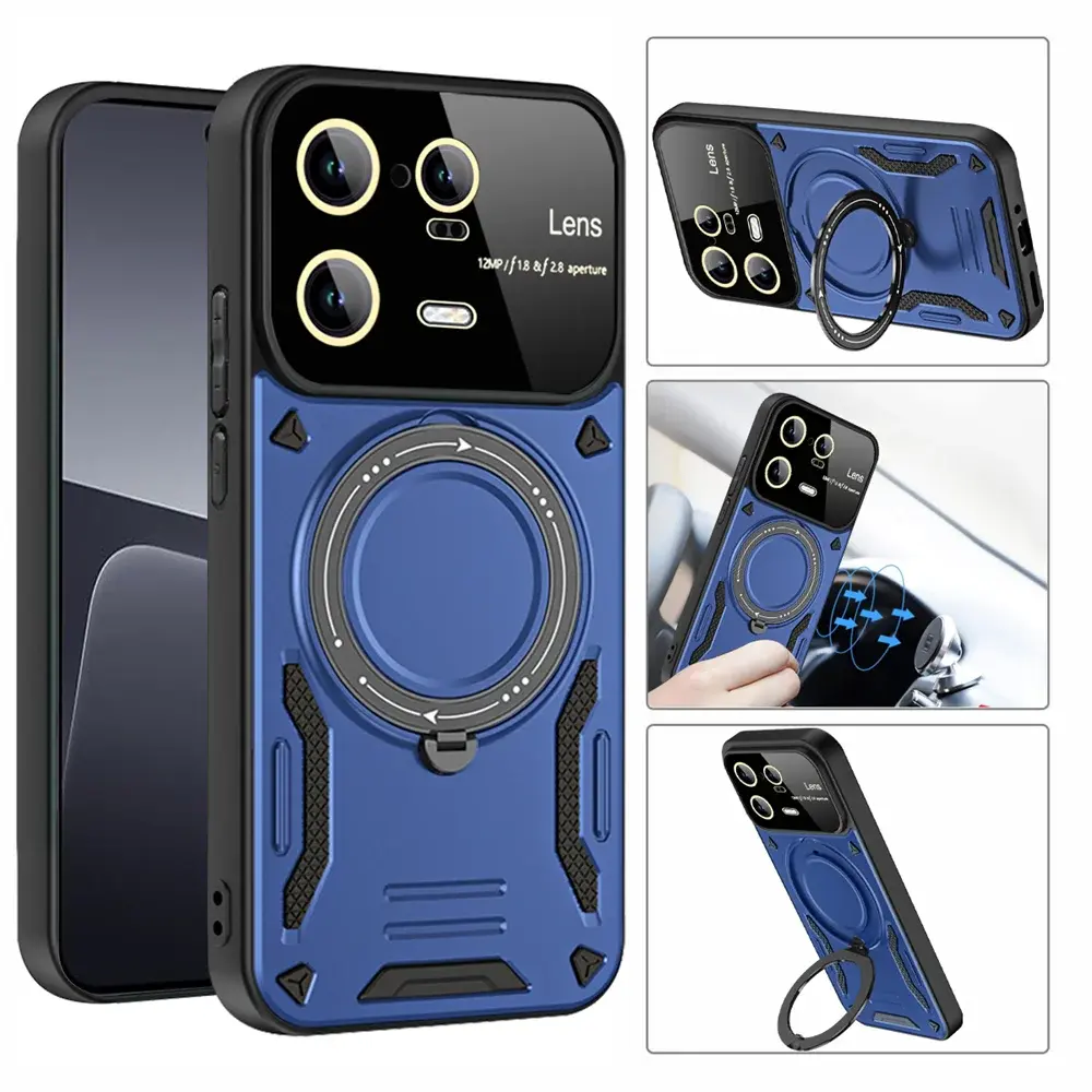 YouDun-funda de teléfono para XIAOMI 13 PRO, carcasa multifuncional con anillo de soporte oculto, parachoques magnético Magsafe, PC, TPU, a prueba de golpes - La zona Apple