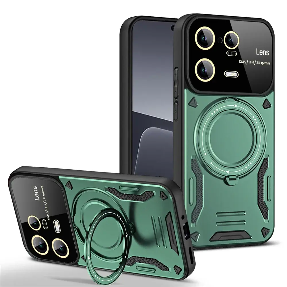 YouDun-funda de teléfono para XIAOMI 13 PRO, carcasa multifuncional con anillo de soporte oculto, parachoques magnético Magsafe, PC, TPU, a prueba de golpes - La zona Apple
