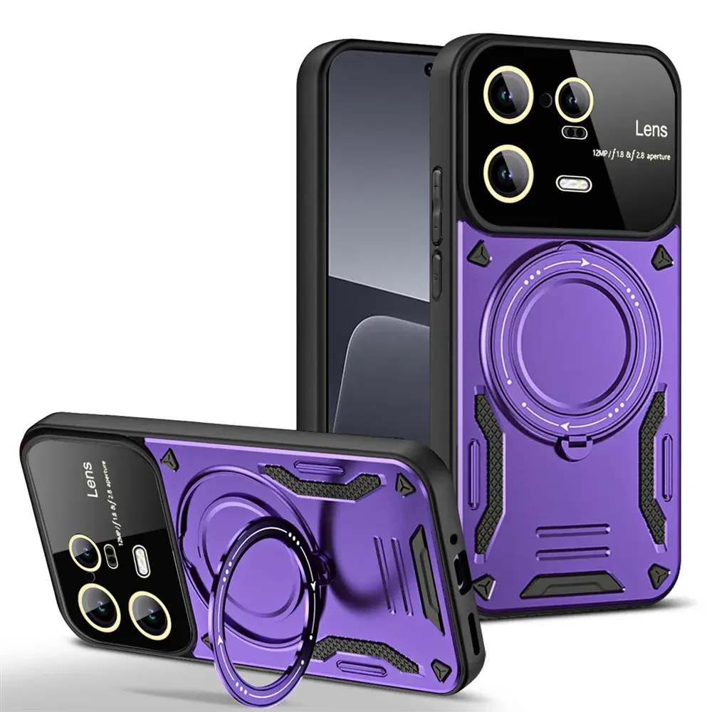 YouDun-funda de teléfono para XIAOMI 13 PRO, carcasa multifuncional con anillo de soporte oculto, parachoques magnético Magsafe, PC, TPU, a prueba de golpes - La zona Apple