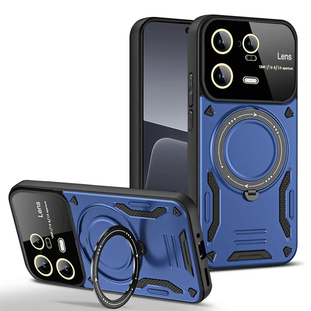 YouDun-funda de teléfono para XIAOMI 13 PRO, carcasa multifuncional con anillo de soporte oculto, parachoques magnético Magsafe, PC, TPU, a prueba de golpes - La zona Apple